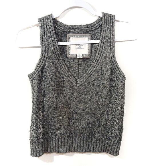 American Eagle Gray Wool Blend Sweater Vest Small - Picture 1 of 8
